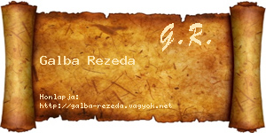 Galba Rezeda névjegykártya